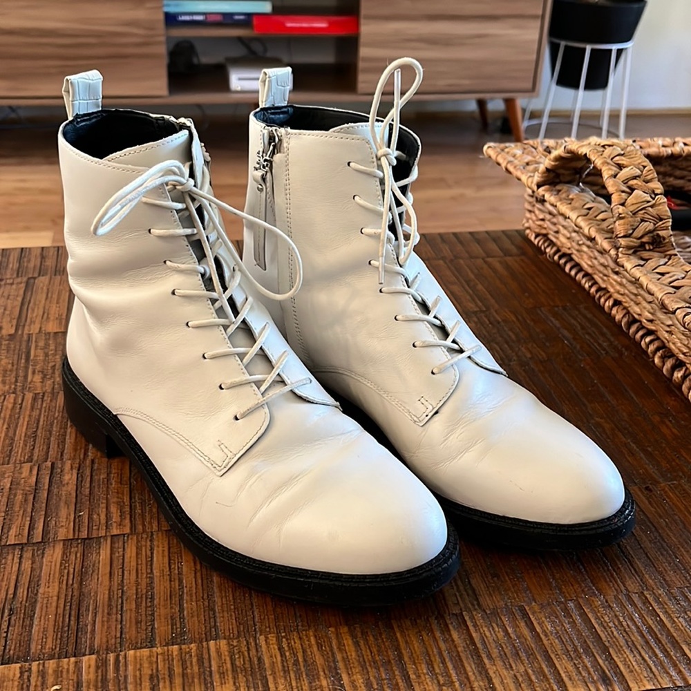 Sam Edelman White Leather Boots